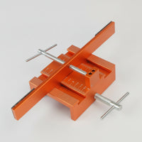 Cabinet Door Drilling Jig Orange Metal Body Cabinet Door Clamp Jig Hardware Tool Framed Cabinets Easy to Use