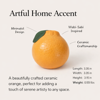 Home Decoration Ceramic Fruit Ornament for Living Room Decor, Minimalist Design Figurine with Single-Color Glazed Finish