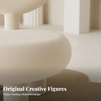 Sculptural Armchair Abstract Design Upholstered Wood Frame Armchair Space-Saving Size High-Density Foam for Business Owners