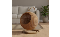 Imitation Rattan Cat Hammock Breathable Rattan Cat Nest Space-Saving for Small Pets