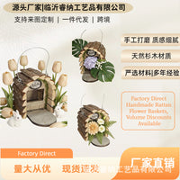 Outdoor Birdhouse Hanging Garden Ornament Handmade Wooden Birdhouse Garden Wild Bird Feeder House