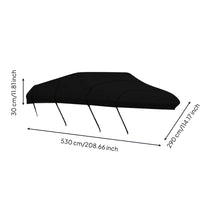 V-Hull Boat Cover Windproof Waterproof Boat Tarp Adjustable Straps Marine Accessory for Storage