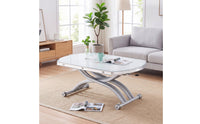 Liftelevating Coffee Table Table Coffee Table on Wheels Table with Wheels Space-Saving Furniture for Apartment Dwellers, Living Room, Small Areas