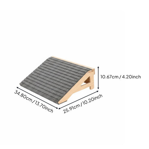 Wooden Dog Stairs Easy to Climb Dog Ramp Stairs Soft Surface Mat for Bed