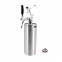Stainless Steel Mini Keg with Faucet Pressurized Mini Keg Brushed Growler Long-Lasting for Homebrewers