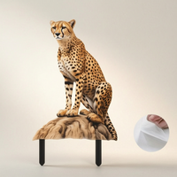 Leopard Cheetah Grassland Animal Acrylic Garden Stake Outdoor Lawn Decoration