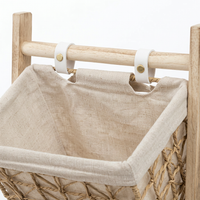 Wooden Storage Shelf with Baskets, Freestanding Tiered Organiser, Simple Modern for Living Room, Bed - Image 7