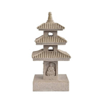 Pagoda Statue with Lantern Compact Three-Tier Pagoda Outdoor for Gardeners