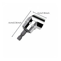 Tight Space Entry 105 Degree Drill Adapter Hard to Reach Spots 105 Degree Angle Adapter Compact Design Hex Shank Bit Holder Lightweight for Corners