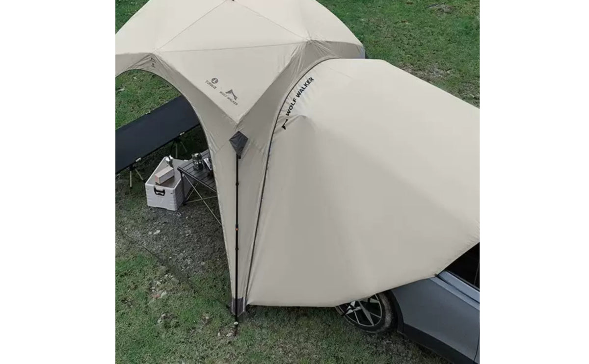 Dome-Style Car Rear Tent Automatic Car Side Awning Enclosed Suv Tailgate Tent Quick Setup for Camping