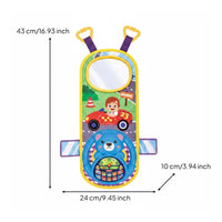 Early Education Car Driving Toy Wildlife Theme Hanging Steering Wheel Toy Interactive Hand-Eye Coordination for Babies, Toddlers, Crib, Stroller