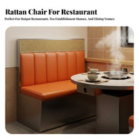 Semicircular Woven Banquette Wall-Mounted design Dining Set for Restaurant Owners
