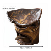 Ceramic Tea Roaster Vintage Design Rustic Pottery Incense Burner
