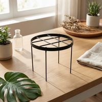 Peony Support Circle Crossed Rods Grow Through Circle Four-Legged Metal Plant Support