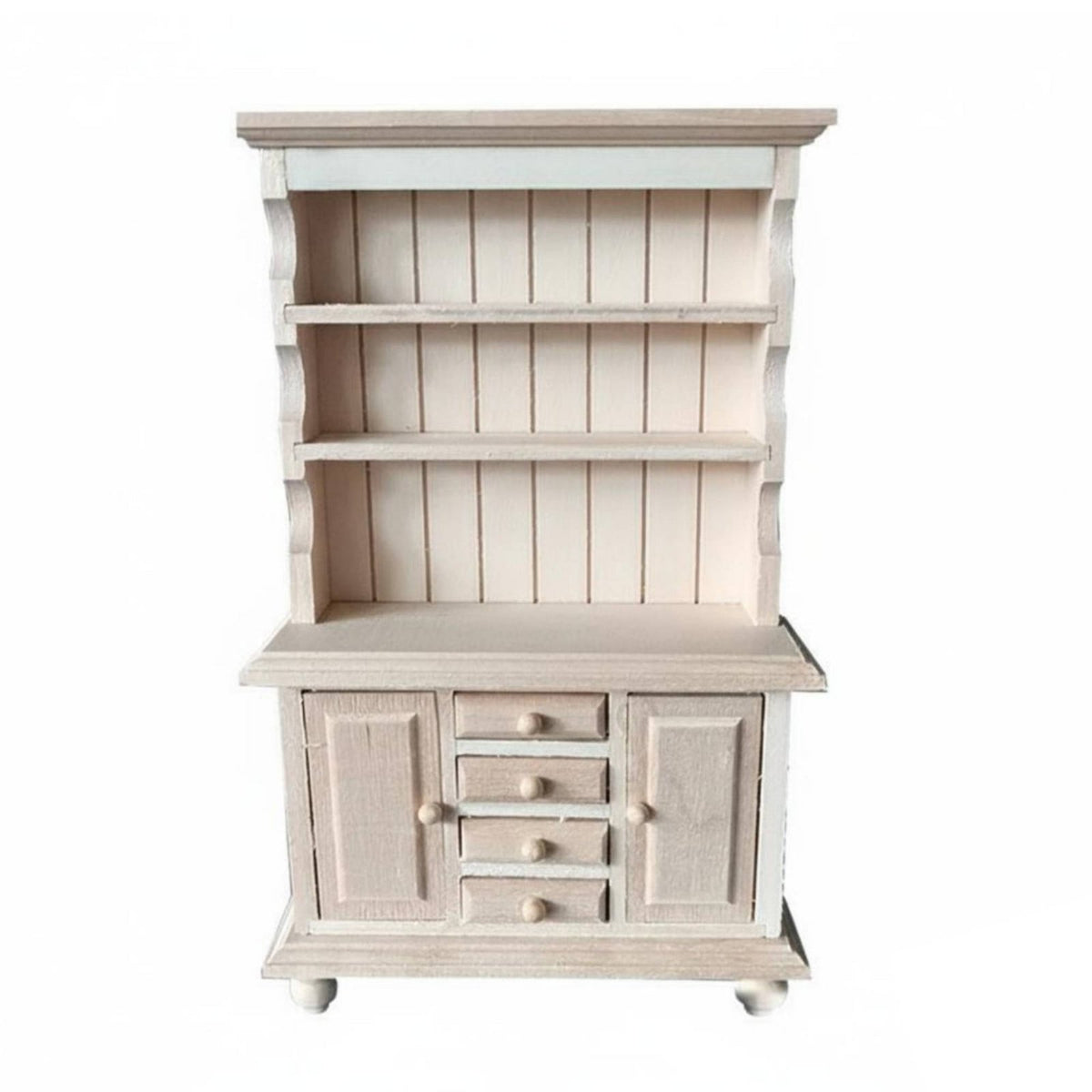 1:12 Scale Wooden Cabinet Detailed Craftsmanship 1:12 Scale Cabinet Realistic Design Miniature Display Hutch for Kids