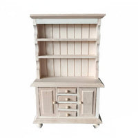 1:12 Scale Wooden Cabinet Detailed Craftsmanship 1:12 Scale Cabinet Realistic Design Miniature Display Hutch for Kids