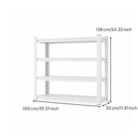 1 Adjustable Freestanding Shelving Unit Heavy Duty Metal Rack Utility Shelf Five-tier Storage Rack Durable Carbon Steel Suitable for Kitchen Workshop Warehouse Household Commercial