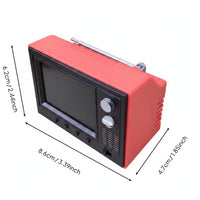 Playable Mini TV Plays Videos 1:12 Scale Television USB Rechargeable