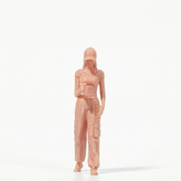 Detailed Miniature Standing Figure Collectible Female Figure Model Casual Female Figurine Compact for Collectors