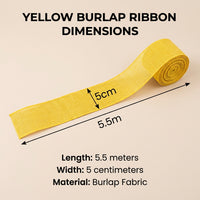 5cm Decorative Ribbon Decorative Faux Linen Ribbon for Easter, Flower Bouquet, Gift Wrapping, Wedding Party Crafts, Holiday Decoration