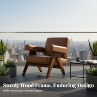 Single-Person Relaxation Seat Rustic Simplicity Aesthetic V-Leg Cane Chair Adaptable Design Sturdy Construction for Living Room