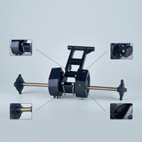 Rear Axle with Brackets Rear Axle Assembly Easy to Install for DIY Builders, Hobbyists,