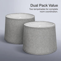 Table Lamp Shade 2 Pack with Foldable Textile Lampshade for Easy Storage, Light Set for Living Room and Bedroom