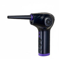 Multiple Nozzles Cordless Air Duster Multi-Nozzle Wireless Dust Cleaner Strong Wind Rechargeable Dust Blower Lightweight for Hair Cutting