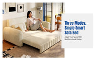 Chenille Sofa Bed, Transformable Multi-Functional Couch, Storage, Modern Minimalist for Small Apartment Living Room