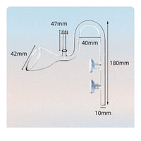 Aquarium Surface Skimmer Pipe Perfectly Transparent Bell Shaped Outflow Pipe