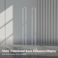 U-Shaped Pillow Display Rack Space Saving Pillow Display Rack Freestanding Floor Standing Cushion Holder for Retailers, Shopping Mall, Home, Household