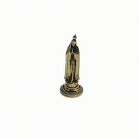 Tabletop Antique Metal Figurine Embossed Detailing Robed Figurine Small Ornate Base Statue for Desk, Office, Car