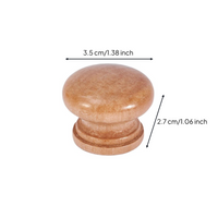 Wooden Cabinet Knob, Mushroom Shape Handle, Natural Wood