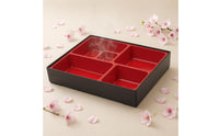 Square Japanese Bento Box ABS Plastic Food Container Melamine Liner