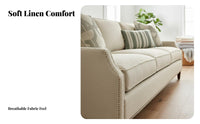 traditional Country design 2-Seater Upholstered Sofa Farmhouse Design Floral Print Skirted Sofa Breathable Fabric Living Room Furniture Sturdy Frame for Apartment Dwellers, Families, Homeowners, Den, Bedroom, Office, Dorm