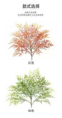 仿真植物软胶南天竹天葵竹 新中式家居装饰 工程造景橱窗展示绿植