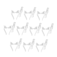 10 Pieces Christmas Light Gutter Clips Weather Resistant Holiday Accessory Universal Fit Neutral White Color for Parents, Adults