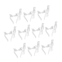 10 Pieces Christmas Light Gutter Clips Weather Resistant Holiday Accessory Universal Fit Neutral White Color for Parents, Adults