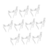10 Pieces Christmas Light Gutter Clips Weather Resistant Holiday Accessory Universal Fit Neutral White Color for Parents, Adults