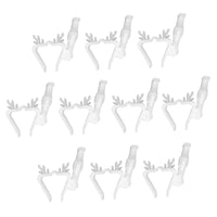 10 Pieces Christmas Light Gutter Clips Weather Resistant Holiday Accessory Universal Fit Neutral White Color for Parents, Adults