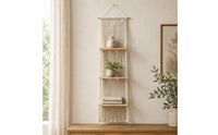 Macrame Wall Shelf Space Saving Macrame Hanging Shelf Tassels