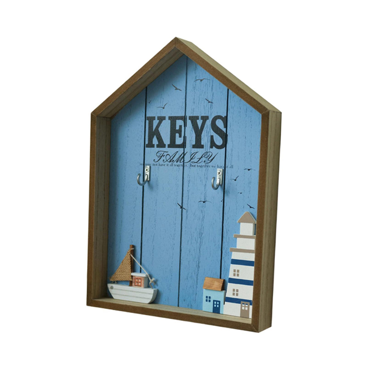 Wall Mounted Key Box Easy to Install Entryway Organizer Space Saving House Shape Look for Families, Adults, Mudroom, Kitchen