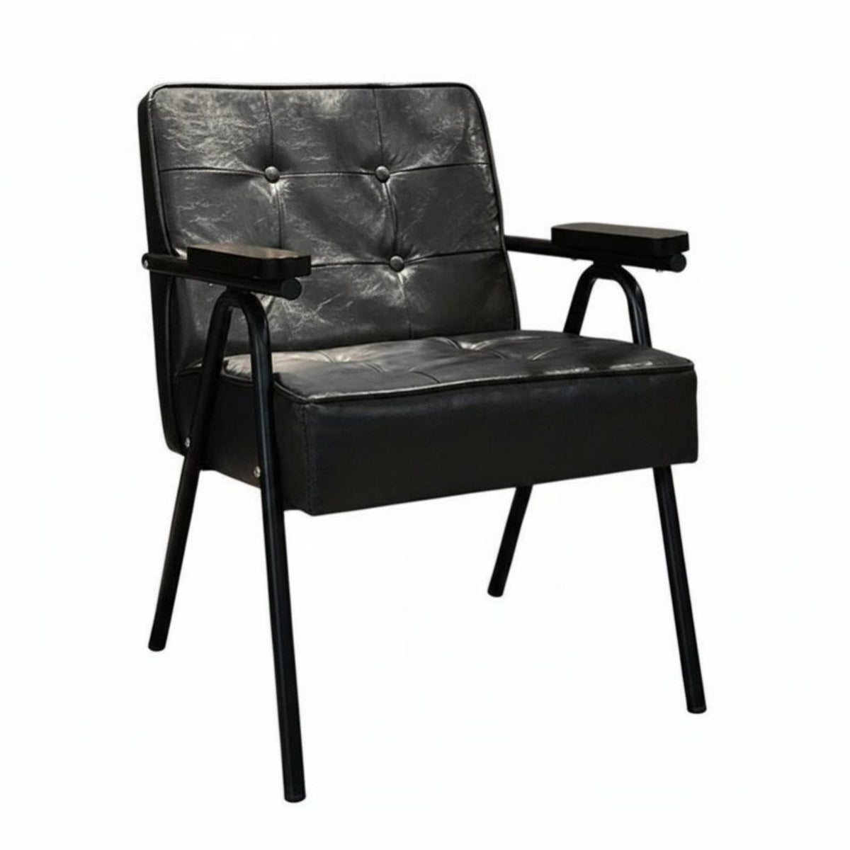 utilitarian Armchair With Armrests Accent Chair Minimalist Aesthetic for Readers