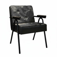 utilitarian Armchair With Armrests Accent Chair Minimalist Aesthetic for Readers
