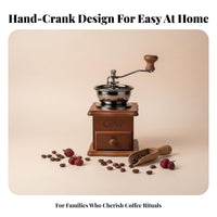No Electricity Needed Manual Coffee Grinder Adjustable Grind Size Hand Crank Coffee Grinder Portable for Travel, Camping