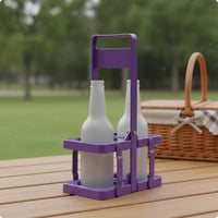2 Pieces Foldable Beer Bottle Carrier Reusable Folding Drink Carrier for Party