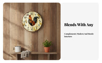 Decorative Wall Clock Silent Sweeping Mechanism Non-Ticking Wall Clock Timekeeping for Living Room, Bedroom, Kitchen