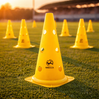 Football Training Equipment, 38cm Agility Cones, Stackable PE Sports Cones for football Training