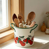 Divided Utensil Holder Draining Design Cutlery Holder Multipurpose for Vanity