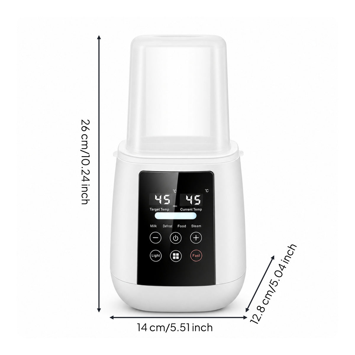 Baby Bottle Warmer with Basket Electric Baby Bottle Warmer Sterilizers Compact Portable for Parents, Nursery, Kitchen